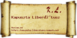 Kapuszta Liberátusz névjegykártya